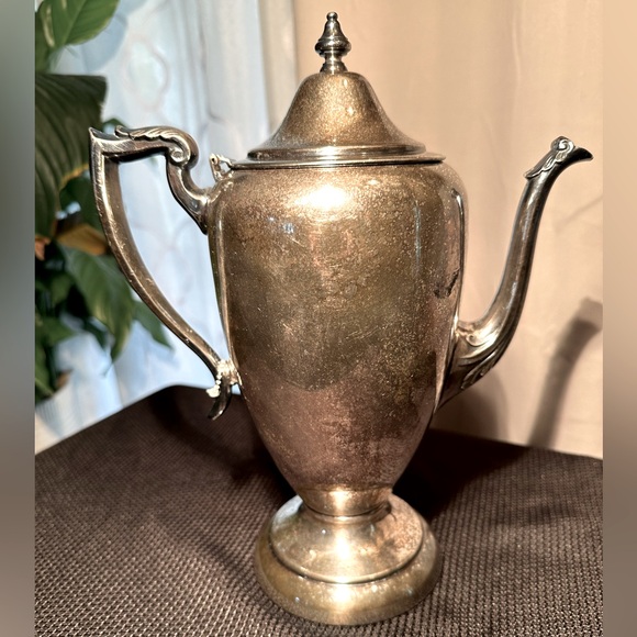 Vtg Pitcher Silver on Copper 10” tall with Lid - marked Hartford Silver HS - Picture 1 of 8